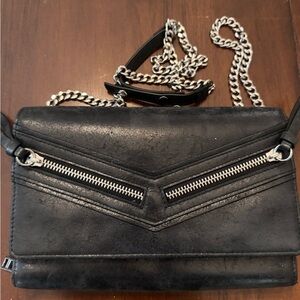 Botkier Black Crossbody Bag with Chevron Design